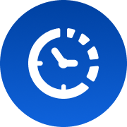 Round clock management icon