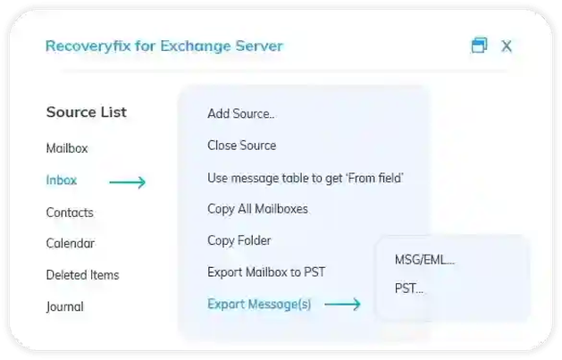 recoveryfix export for Exchange Server