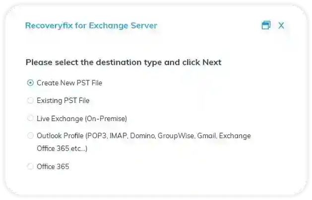 recoveryfix migrage for Exchange Server